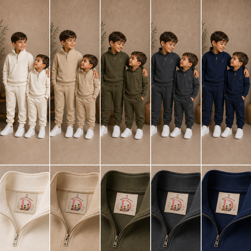Boys fleece tracksuit set ages 3-8 all colors - Deema Kids Store